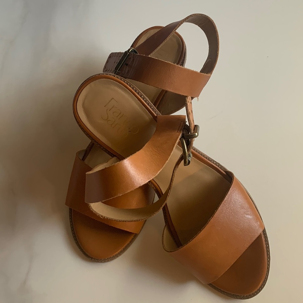 Franco Sarto Brown Leather Sandal